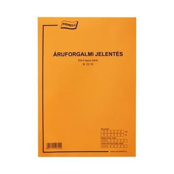 Áruforgalmi jelentés 50x3lapos A4,
