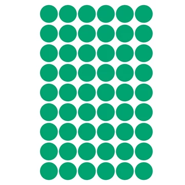 Etikett címke, o12mm, jelölésre, 54 címke/ív, 5 ív/doboz, Avery zöld