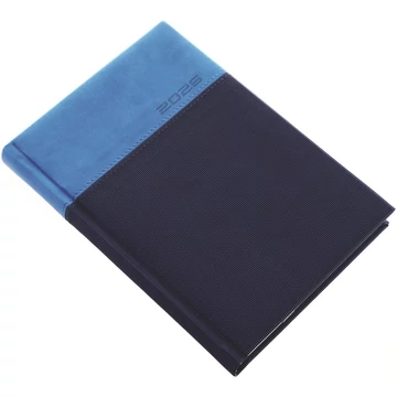 Határidőnapló Lux A/5, napi fehér lapokkal kék Realsystem 2026.