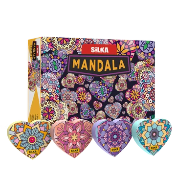 Radír, mandala, 36 db/display, Silka