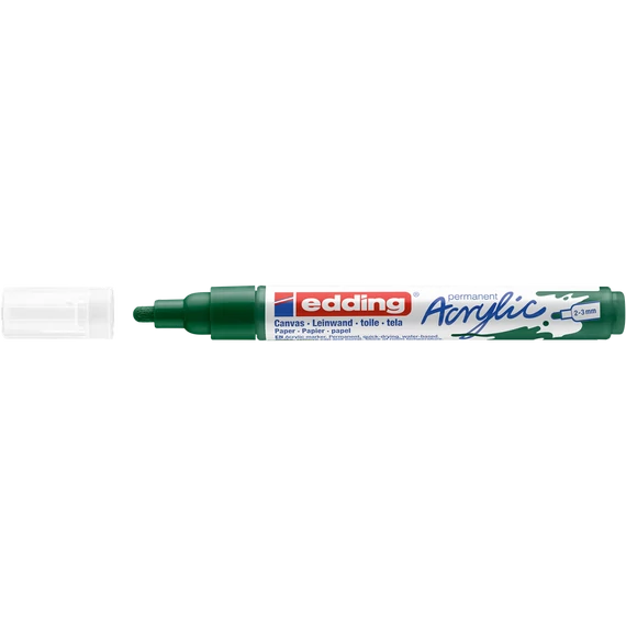 Akril marker 2-3mm, Edding 5100 moha zöld