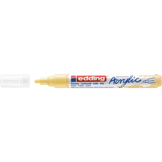 Akril marker 2-3mm, Edding 5100 pasztell sárga