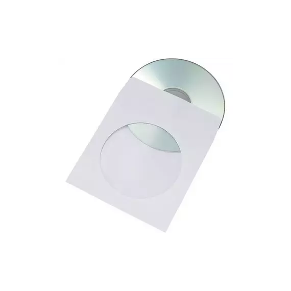 Boríték TCD öntapadó körablakos cd papírtok 125x125mm 1000 db Bluering® fehér