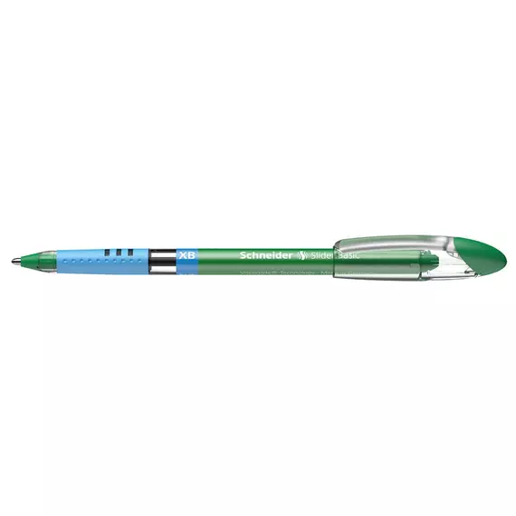 Golyóstoll 0,7mm, kupakos Schneider Slider Basic XB, írásszín zöld