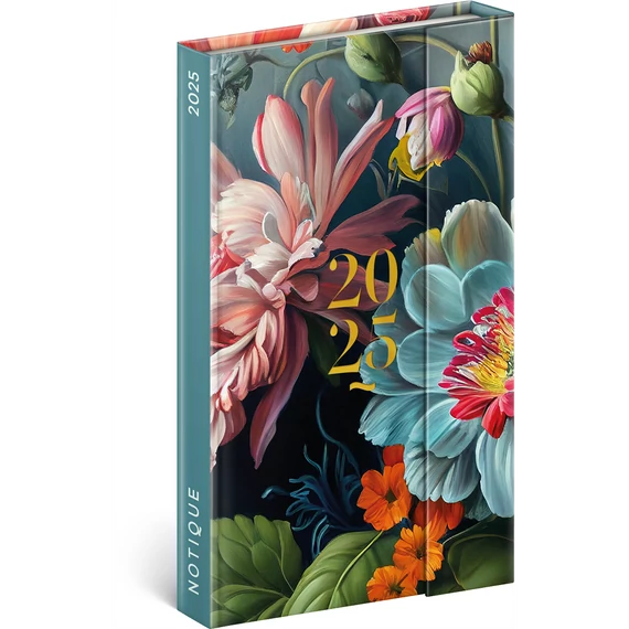 Határidőnapló mágnessel záródó, fehér lapokkal Fox 130x160 mm, Presco