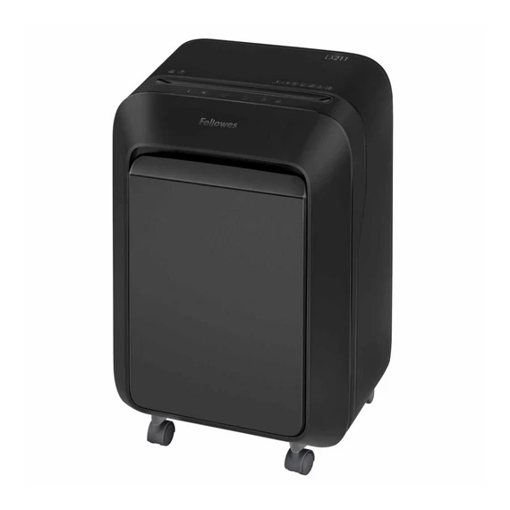 Iratmegsemmisítő, 14lap mikrokonfetti vágás 2x12mm, Fellowes® Powershred LX211, fekete