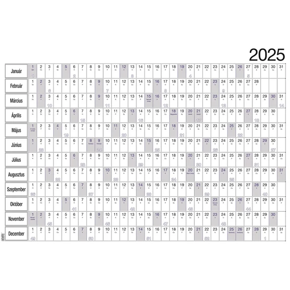 Plakátnaptár 2 oldalas éves tervezővel 980x680mm, Realsystem 2026.