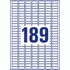 Kép 3/4 - Etikett címke, 25,4 x10mm, univerzális visszaszedhető, 189 címke/ív, 25 ív/doboz, Avery fehér