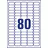 Kép 3/4 - Etikett címke, 35,6 x16,9mm, univerzális visszaszedhető, 80 címke/ív, 100 ív/doboz, Avery fehér