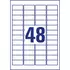 Kép 3/4 - Etikett címke, 45,7 x21,2mm, univerzális visszaszedhető, 48 címke/ív, 100 ív/doboz, Avery fehér