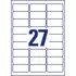 Kép 3/4 - Etikett címke, 63,5 x29,6mm, univerzális visszaszedhető, 27 címke/ív, 25 ív/doboz, Avery fehér