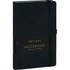 Kép 1/3 - Keménytáblás notesz pontozott vonalozással krémszínű lapokkal leszorító gumiszalaggal Black 130x210mm, Presco