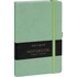 Kép 1/3 - Keménytáblás notesz pontozott vonalozással krémszínű lapokkal leszorító gumiszalaggal Green 130x210mm, Presco