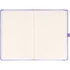 Kép 2/3 - Keménytáblás notesz pontozott vonalozással krémszínű lapokkal leszorító gumiszalaggal Lila 130x210mm, Presco