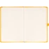 Kép 2/3 - Keménytáblás notesz pontozott vonalozással krémszínű lapokkal leszorító gumiszalaggal Yellow 130x210mm, Presco