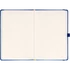 Kép 2/3 - Keménytáblás notesz pontozott vonalozással krémszínű lapokkal leszorító szalaggal Dark blue 130x210mm, Presco