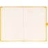 Kép 2/3 - Keménytáblás notesz vonalas krémszínű lapokkal leszorító gumiszalaggal Yellow 130x210mm, Presco